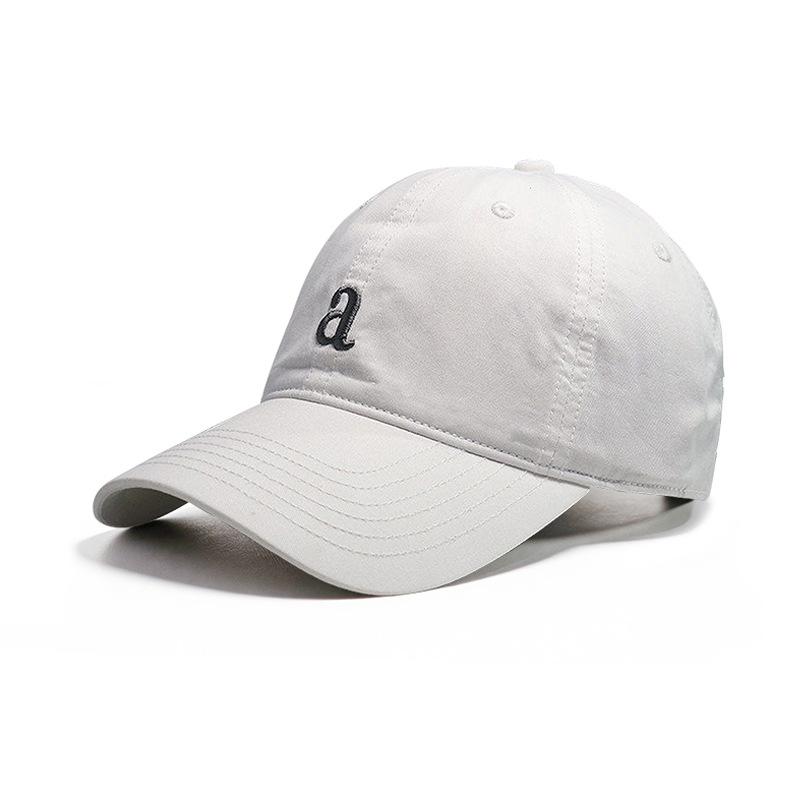 Soft Top Baseball Cap Female Simple Trendy Brand Letter Embroidered Sun Hat Versatile Commuter Men's Cap
