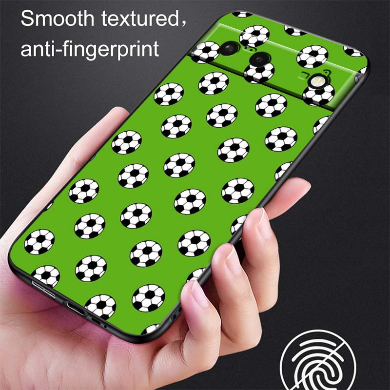 Anime Football Design Phone Case For Google Pixel 10 9a 9 8A 8 7 7A 6 6A Pro XL 2024 5G Black Soft TPU Silicone