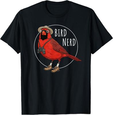 Red Cardinal Bird Nerd Funny Watching Birding Lover Watcher T-Shirt