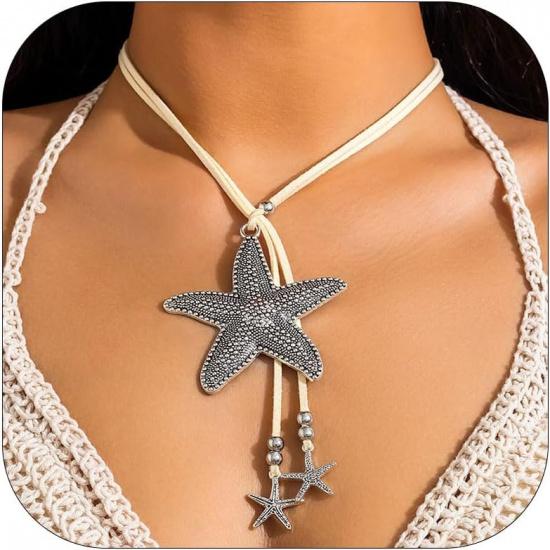 Choice of All Shell Necklace for Women Ocean Jewelry Seashell Starfish Beaded Choker Necklaces Beach Vacation Essentials Holiday Jewelry Fashion