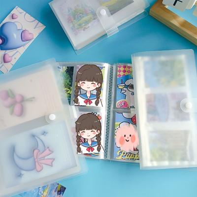 Portable 3inch PP Collect Book Frosted Interstitial Multi-pockets Transparent Photo Album INS Photocard Binder Holder Gifts
