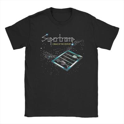 Freizeit-T-Shirts „Supertramp Crime Of The Century“ für Herren, Rundhalsausschnitt, Baumwolle, kurzärmelig, Sommerkleidung