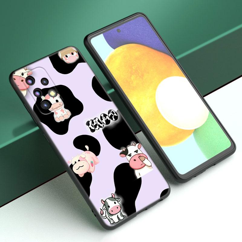 Colorful Milk Cow Print Case For Samsung A13 A22 A24 A32 A23 A25 A34 A35 A52S A53 A54 A55 A73 5G A12 A14 A15 A31 A33 A50 A51 A72
