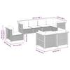 VidaXL Garden Lounge Set 8 Pcs with Cushions Black Braided Resin 3261899