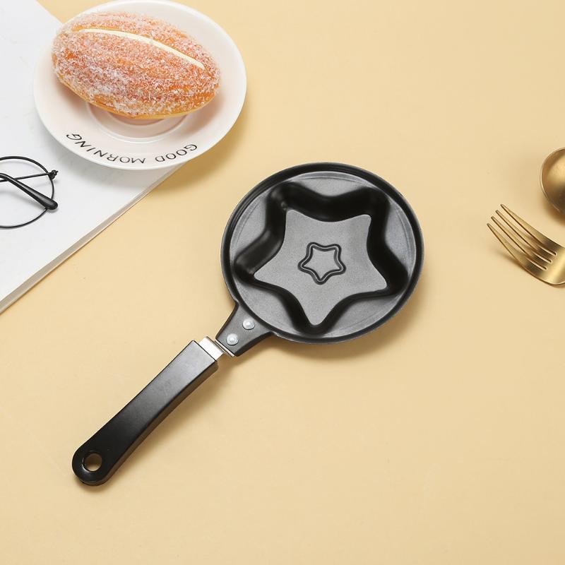 Mini Egg Fry Kitchen Supplies Breakfast Love Pan Pancake Pan Heart Omelette Pan Jarhead Without Pot Cover Cast Iron Black Items