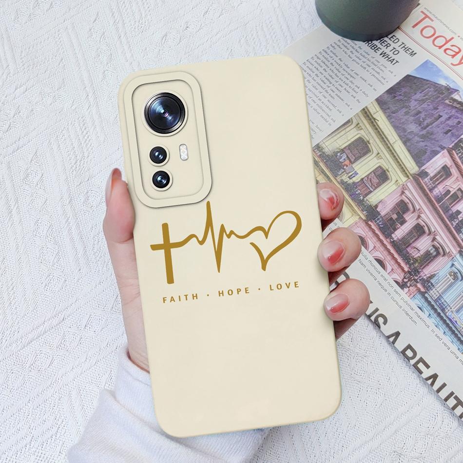 For Xiaomi 12 Pro Lite Ultra Phone Cases Butterfly Cat Heart Liquid Silicone Camera Protection Shell Cover For Xiaomi12 Bumper