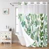 Handun Floral Double-Layer Polyester Shower Curtain
