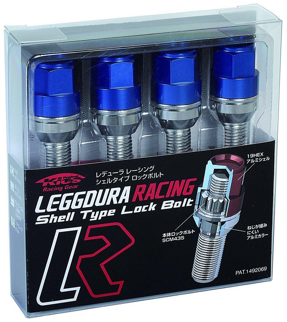 

KYO-EI (Kyoei Industry) LEGGDURA RACING Wheel Lock Bolt, M14 x P1.25, 60° Taper, 40mm Neck, Blue, KIL3540U