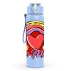 1PC Be Mine Heart Rainbow Valentine Art 750ml Color Plastic Sports Water Bottle Leakproof Flip Straw Lid Suitable for Sports Office Home Use