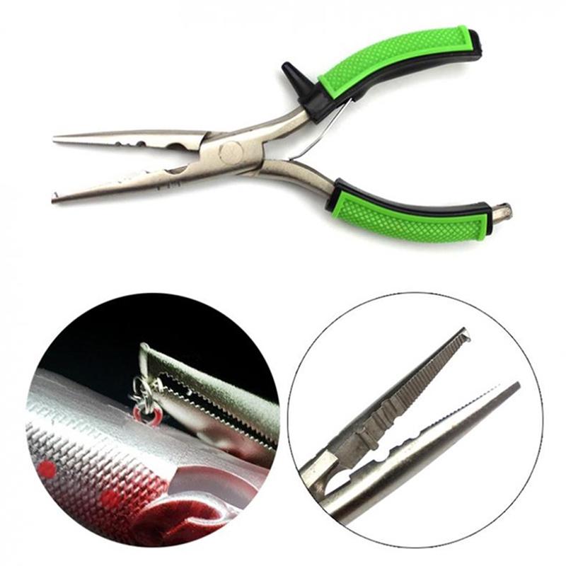 Fishing Pliers Scissors Fishing Gear with Rubber Handle Fishing Tool Fishing Tackle