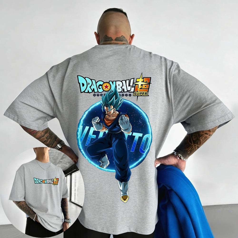 

Dragon Ball Trendy hot Super Saiyan Blue Unisex Tshirt 2026 Summer Anime Doublesided Printed Parentchild Short Sleeved Shirt S