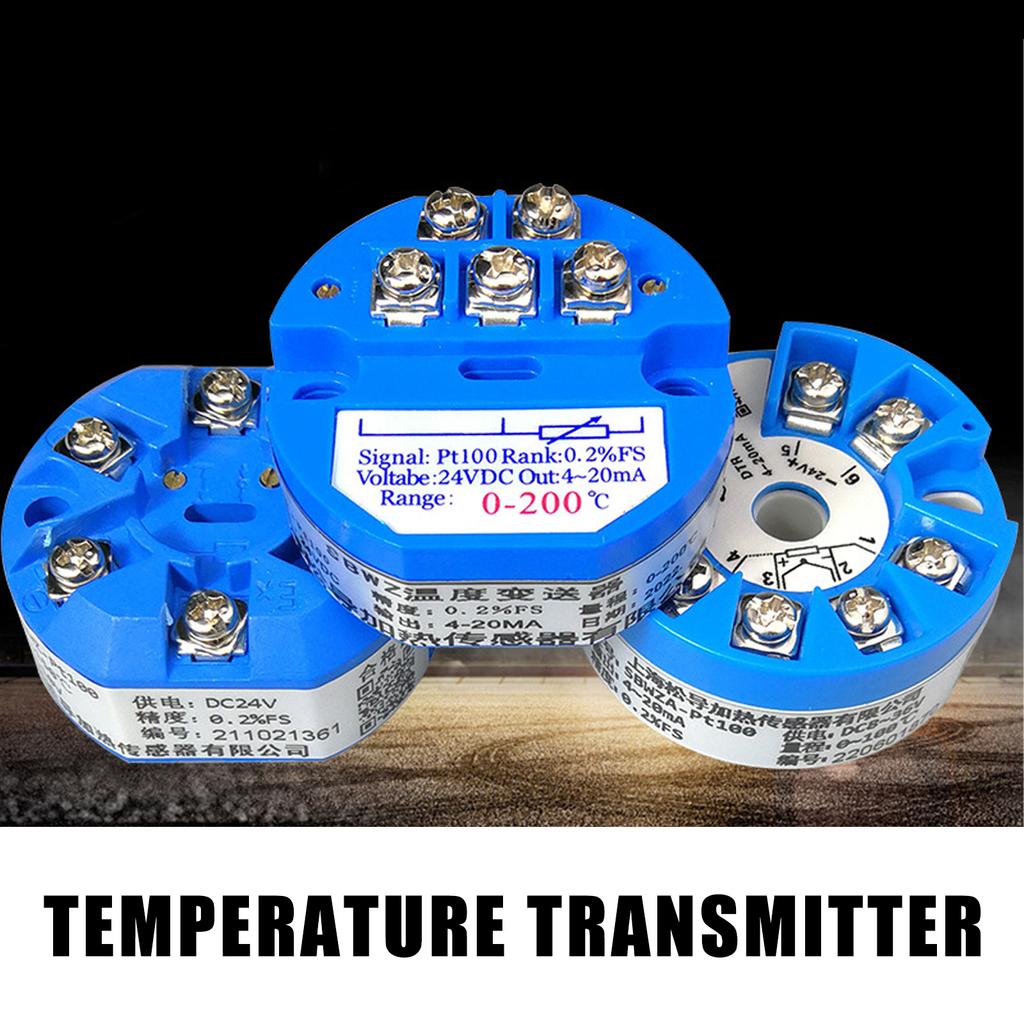 DC24V Temperature Transmitter Module 4-20mA Output PT100 Sensors for Precise Temperature Control Electronic Components