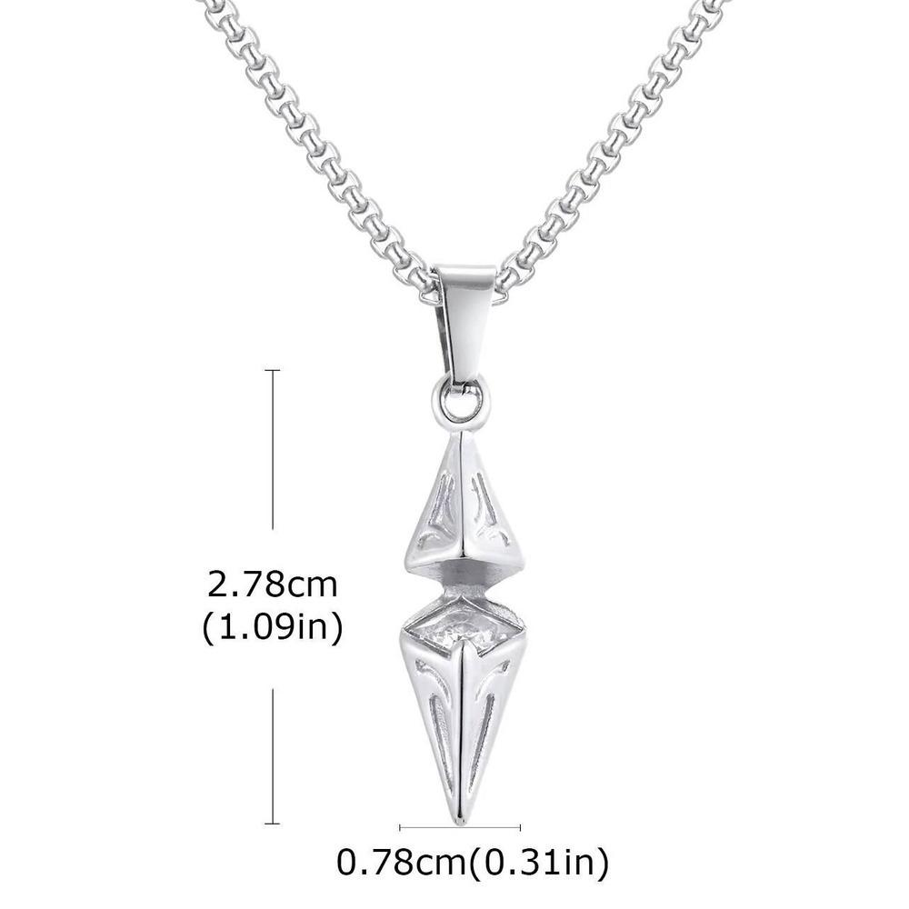 

Vnox Stylish Blue Zircon Pendant Necklaces for Men Women, Stainless Steel Geometric Pendant Box Chain,Valentine s Birthday Gifts 45cm