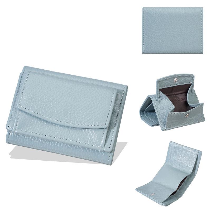 Baellerry Genuine Leather Short Wallets for Women Fashion Coin Purse Tri-fold Card Holder Mini Purses