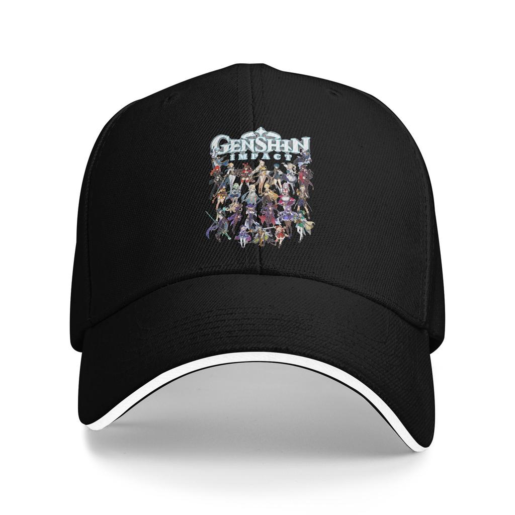 Paimon Genshin Impact Emergency Impact Baseball Caps Genshin Impact Anime Game Sandwich Hats Unisex Polyester Dad Hat Sport
