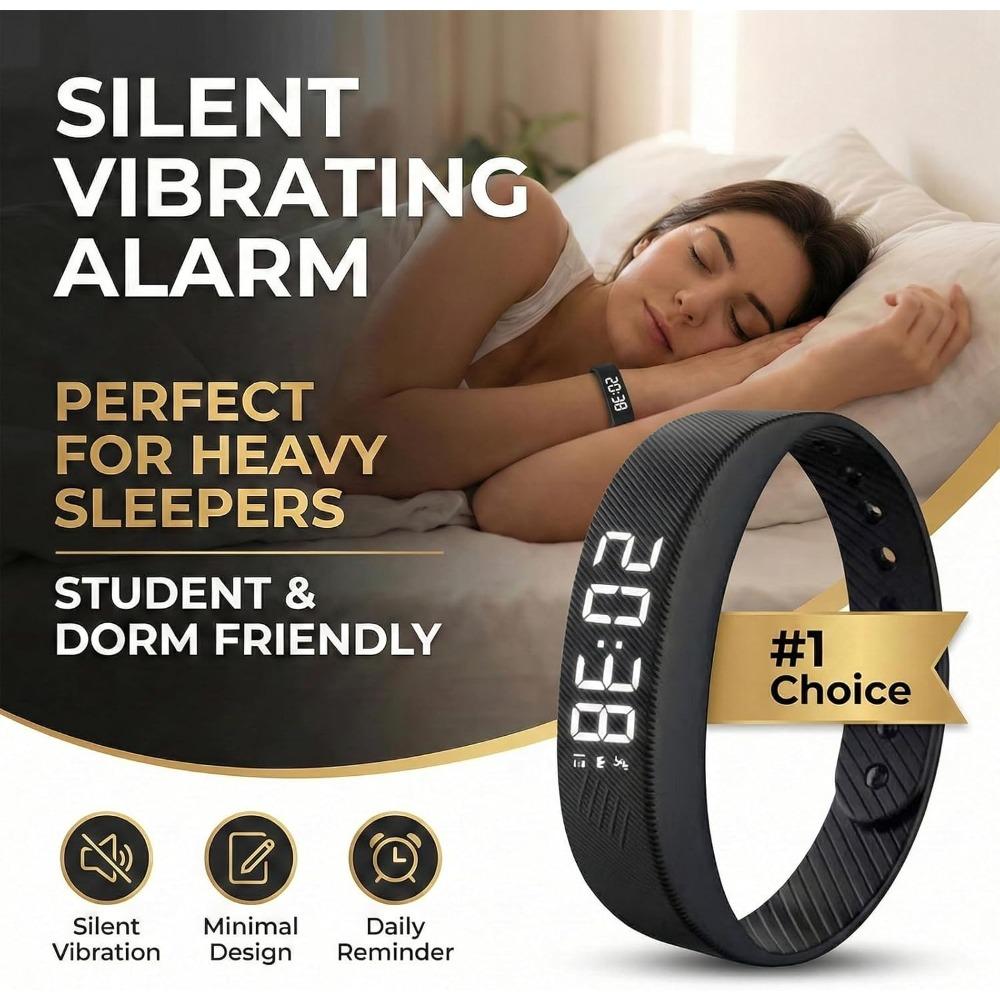 Vibrating Alarm Clock Wristbands and Silent Alarm Clock Wristbands Are Suitable for Deep Sleepers, Deaf People, and Students.