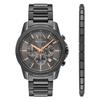 Armani Exchange Chronograph Quartz Men S Watch And Bracelet Gift Set ax7170Set