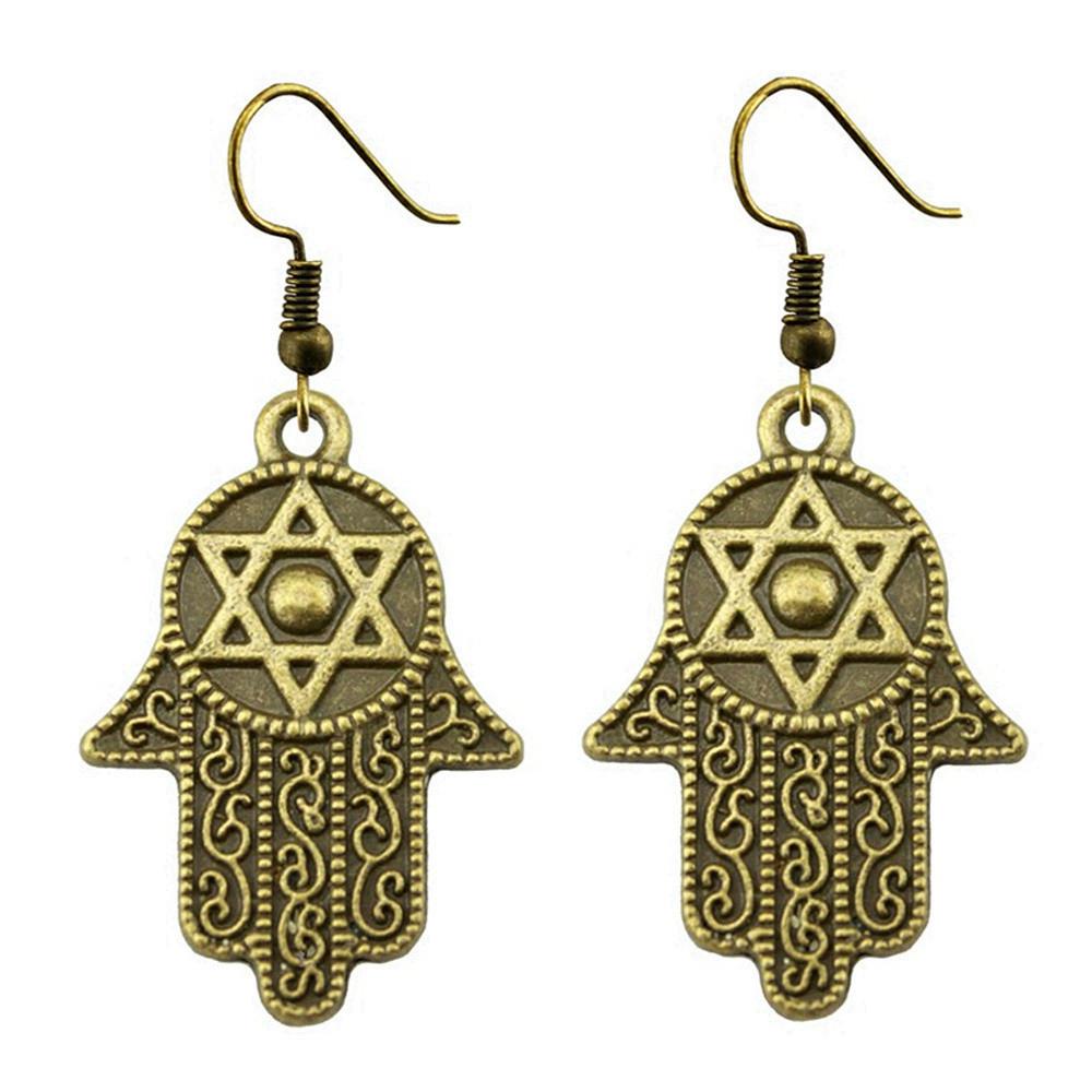 Trendy and Elegant Evil Eye Hand Talisman Amulet Drop Earrings Lucky Graduation Gift for Date Nights