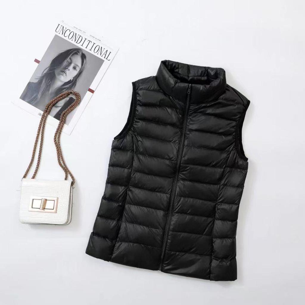 2025 Women's Lightweight Slim Fit Fashion Down Vest - Thin White Duck Down Jacket