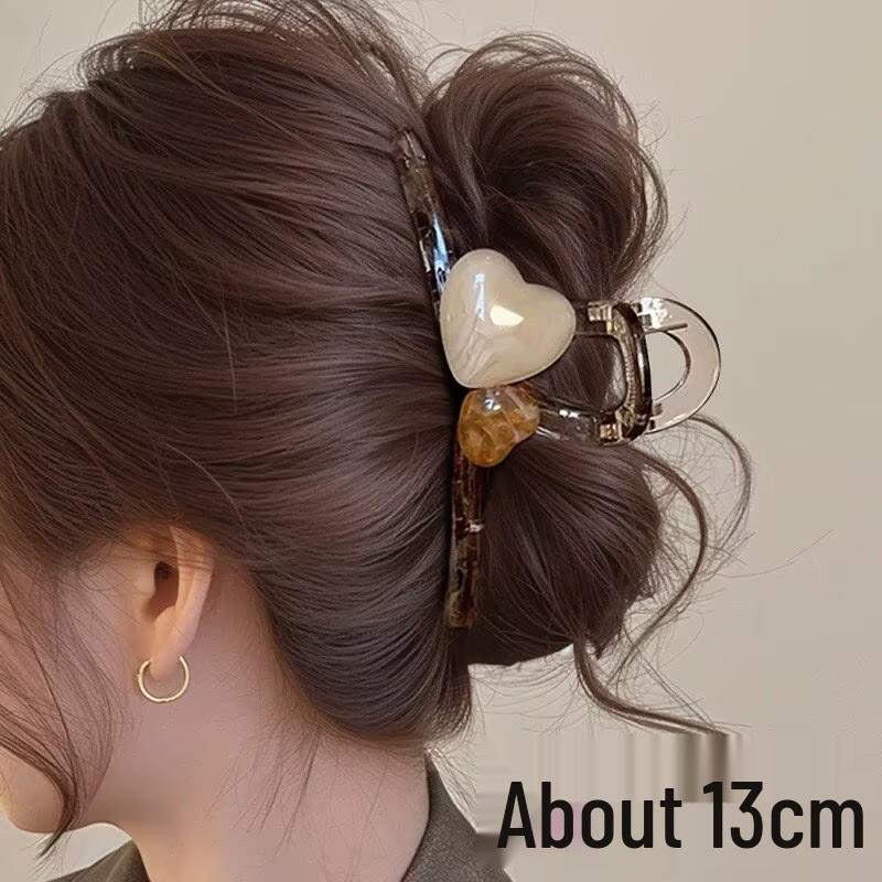 Elegante Schwarze Strass-Haarklammer - Großes High-End-Accessoire