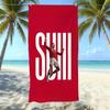 Asciugamano da Spiaggia in Microfibra Stampato Sport Calcio Asciugatura Rapida Morbido Assorbente Asciugamano da Bagno per la Costa