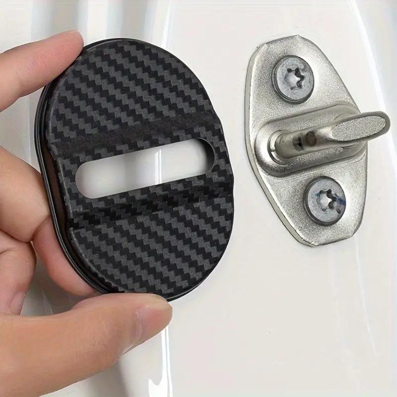 4KS Ochranné kryty zámků dveří auta Plastový kryt zámku dveří auta Tlumení nárazů Redukce hluku Zvukově izolační nálepky Těsnicí náplast Tlumič