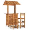 3 Piece Garden Bar Set Solid Acacia Wood