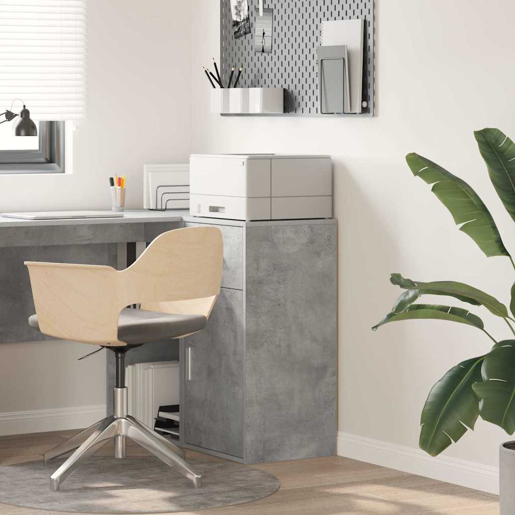Sideboard with Drawers Concrete Grey 38 x 34 x 75 cm