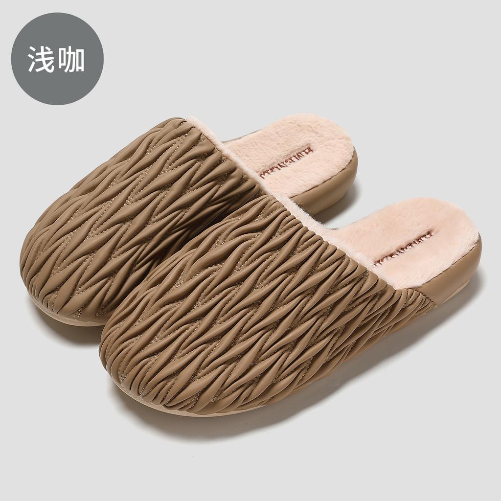 Cotton Slippers Autumn and Winter 2025 New Indoor Home Warm Non-slip Thick Bottom Plush Slippers Winter