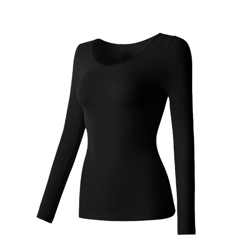 Skin-Beautifying Thermal Set: Long-Sleeve Base Layer Top & Bottoms for Autumn