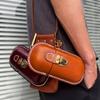 2026 New Plant Tanned Leather Glasses Case with Hook Portable Anti Drop Sunglasses Storage Holder Personalized Multi Color