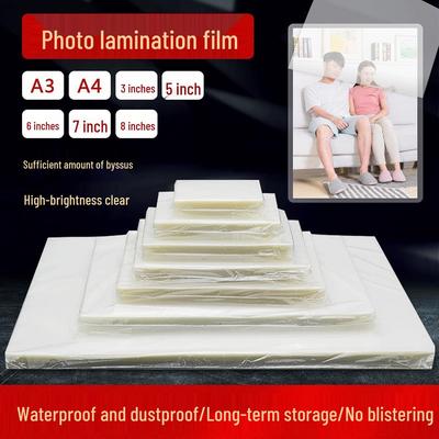 A4 & A3 Transparent Laminating Film, 8 Mil, 3-inch, 100 Sheets, Card Protectors