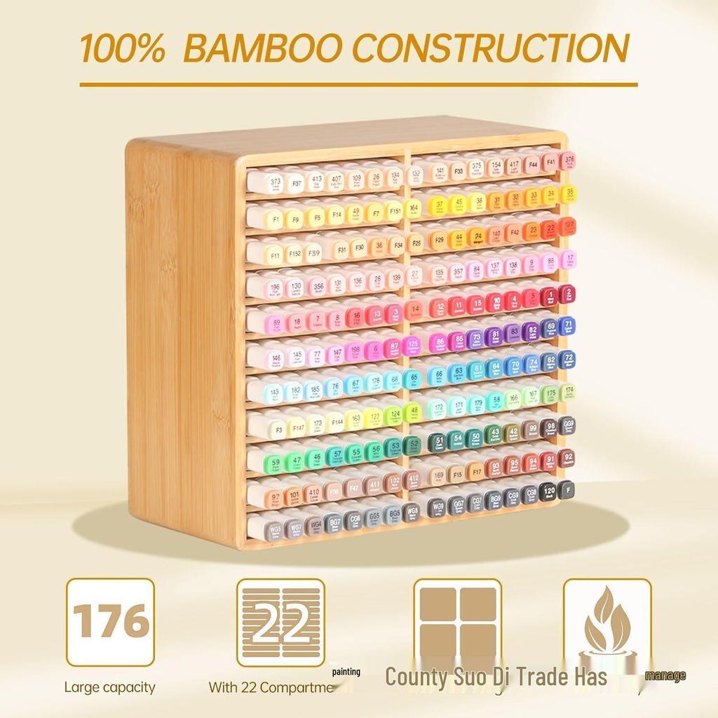 Wooden Marker and Pencil Storage Rack