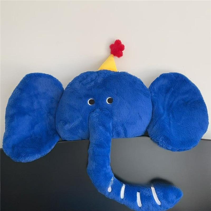 Elephant Sofa Pillow Kawaii Plush Home Decorate Office Lumbar Cushion Bedside Backrest Pillow