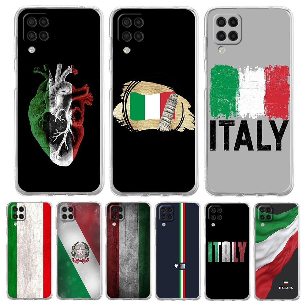 Phone Case For Samsung A13 A33 A35 A55 A73 A53 A23 A51 A71 A21S A12 A31 A41 A05s A03S A15 A25 A32 5G Clear Cover ITALY Flag