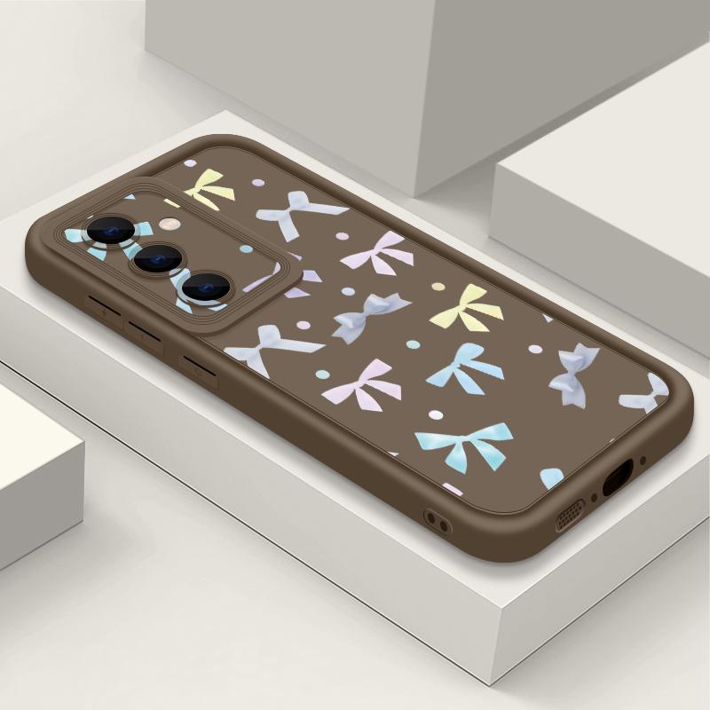 Silky Buwknots Print Case For Samsung S26 S25 Ultra S24 S23 Plus S22 S21 FE A54 A15 A25 A35 A55 A16 A26 A36 A56 A17 A27 A37 A57 5G Shockproof Cover