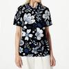 Women's Casual Short Sleeve Button Down Shirt Floral Print Collared Blouse Lightweight Summer Top for Outdoor Everyday Wear