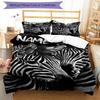 3pcs Custom Name Zebra Bedding Set Duvet Cover Closure Includes 1 Duvet Cover & 2 Pillowcases, Soft and Comfortable for All Seasons.
