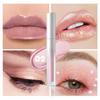 Dual-Ended Liquid Eyeshadow and Lip Gloss Combo | Metallic Shimmer Longwear Waterproof Lipstick & Pearlescent Glitter Eye Makeup