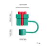 PVC Christmas Straw Covers 10mm Xmas Cartoon Straw Tips Reusable Christmas Straw Caps for Stanley 30/40oz Tumbler Accessories