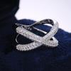 Classic X-Set Zircon Women'S Ring, Birthday Party Gift Accessory