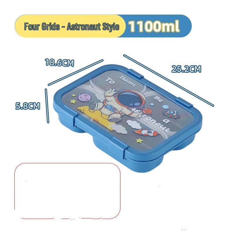 ZISIZ Microwaveable 4-Compartment Leak-Proof Bento Box