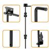 Portable Sturdy 12Inch Cane Bolts with Wide Brackets for Firm Double Door Locking In Various Weather Conditions 2 Pack
