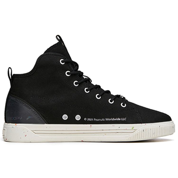 Anta Snoopy X  Trendy High-Top Skate Shoes Men Sneakers Black 912138601-1