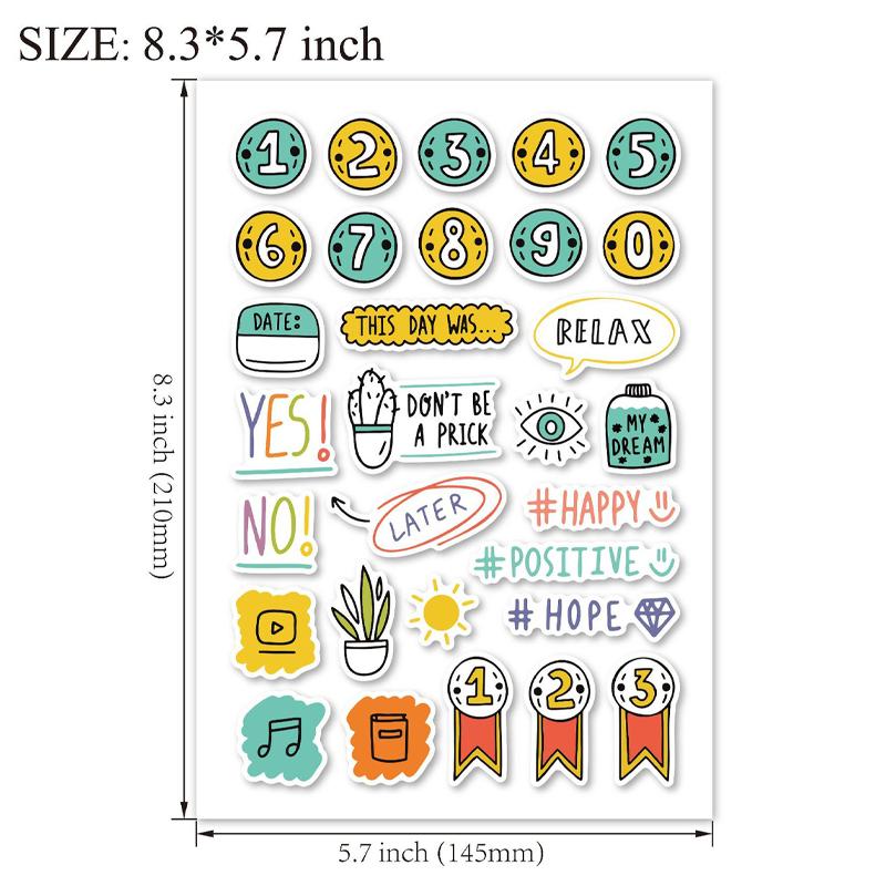 Superior-Grade 8 High-Standard Sheets 240+ First-Class Planner Stickers Premium-Quality Monthly Superior-Grade Weekly Premium-Quality Daily