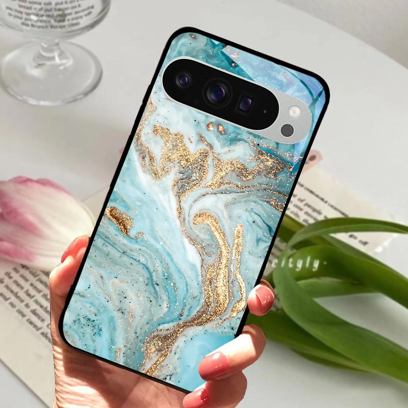 For Google Pixel 9 Pro XL Case Pixel9 Cute Animal Tempered Glass Phone Cover For GOOGLE PIXEL 9A Glass Protective Fundas Cases