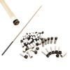 10 Pieces Screw On Pool Cue Tips Pool Stick Tips Sets Billiard Cues Tips Replacement with White Pool Cue Stick Ferrules