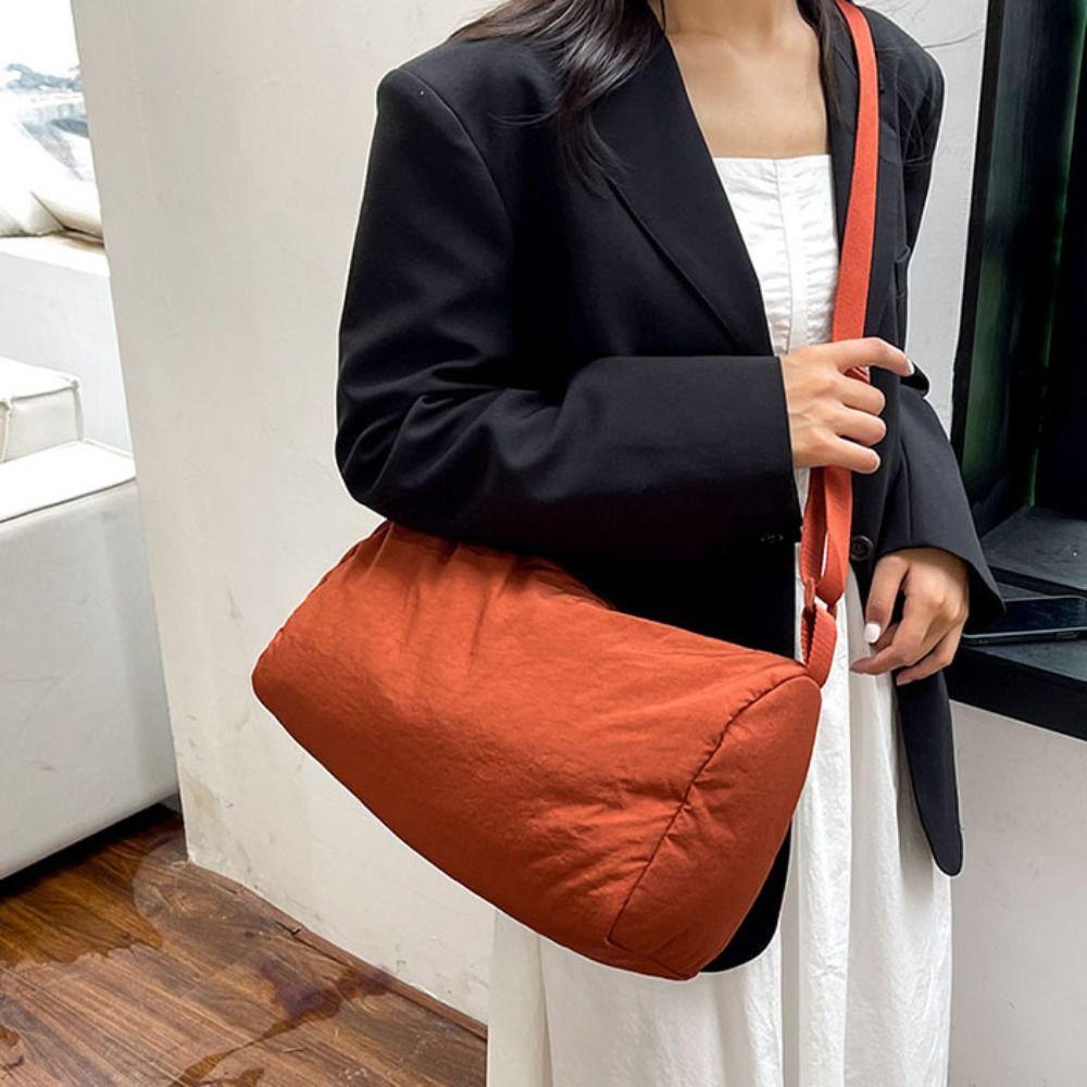Korean Style Simple Crossbody Bag Solid Color Dumpling Bag Fashion Versatile Shoulder Bag Ladies