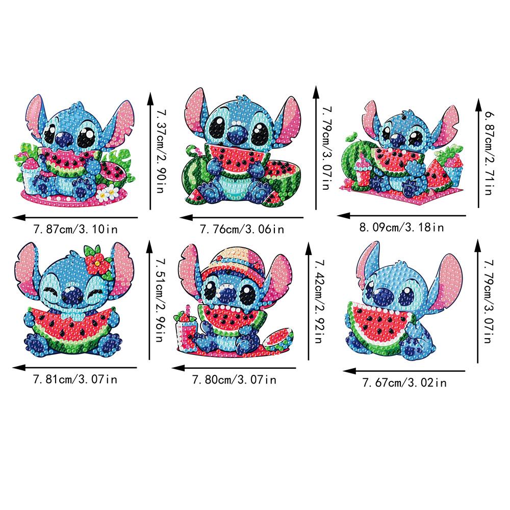6pcs/Set Knee Eating Series Diamond Painting Magnets for Refrigerator Diamond Art Fridge Magnets for Adults Diamond Art Refrigerator Magnets Kits