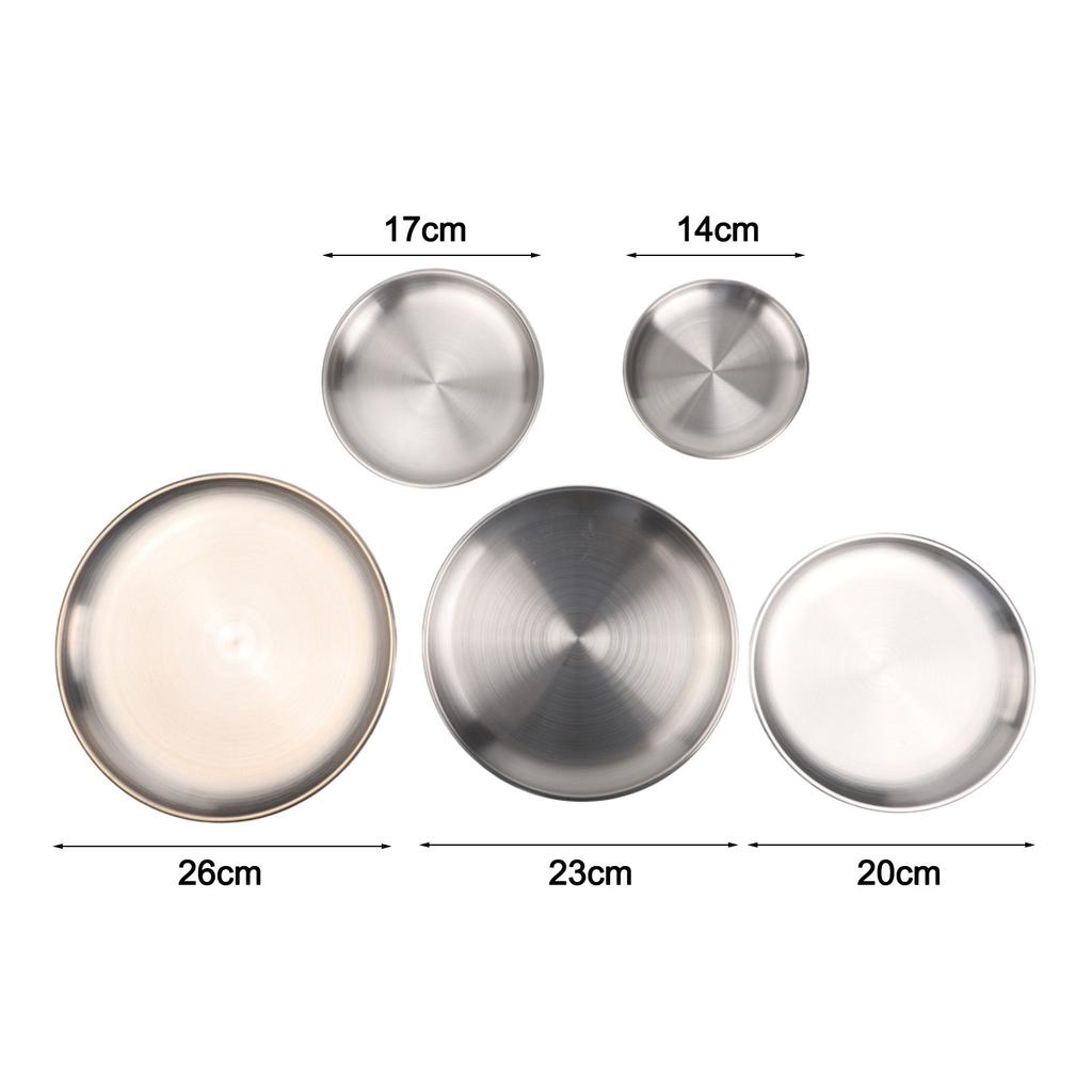 Stainless Plate Set Camping Plate Set Heat Resistant